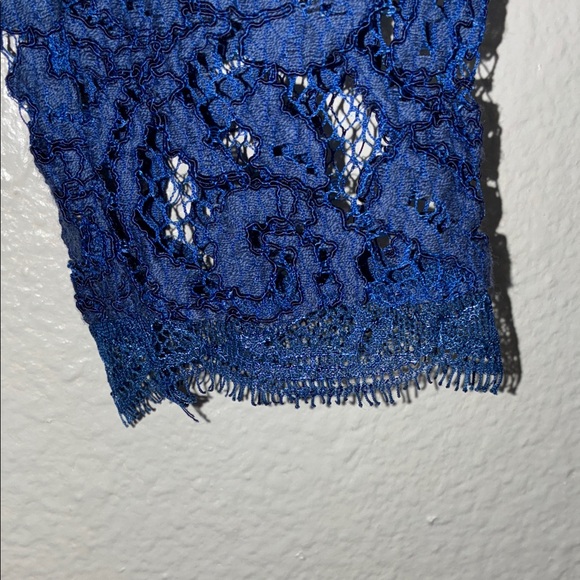 Dolce & Gabbana Royal Blue Lace Blouse - Picture 6 of 9